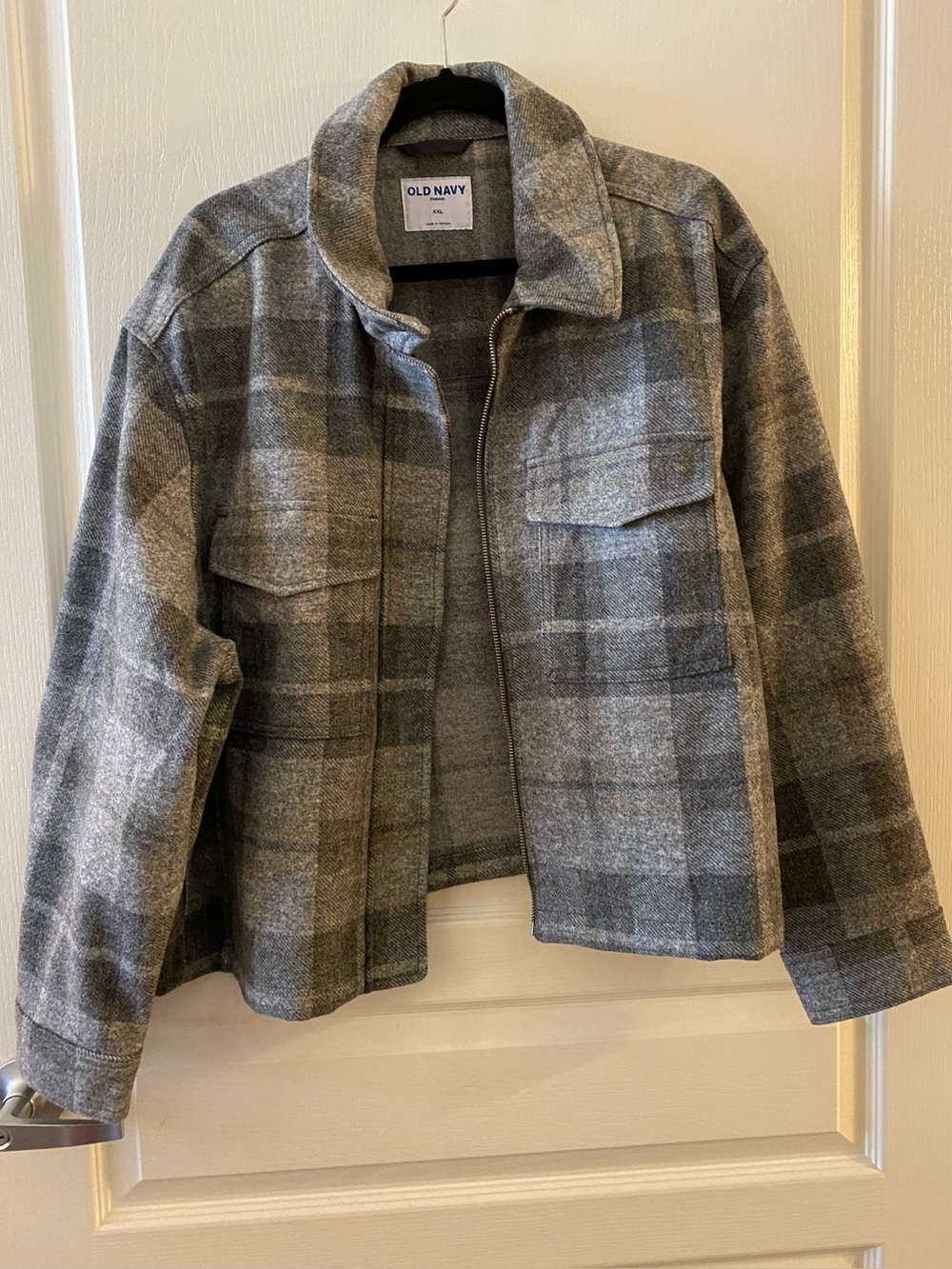 OLD NAVY Women’s Relaxed Shacket in Plaid/Check - 2XL